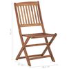 vidaXL Folding Garden Chairs 6 pcs with Cushions Solid Acacia Wood