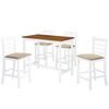 vidaXL Bar Table and Stool Set 5 Pieces MDF Dark Brown
