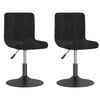 vidaXL Swivel Dining Chairs 2 pcs Black Velvet
