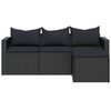 vidaXL Garden Lounge Set Black Poly Rattan