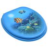 vidaXL WC Toilet Seats with Lid 2 pcs MDF Deep Sea Design