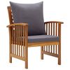 vidaXL 5 Piece Garden Lounge Set with Cushions Solid Acacia Wood (310255+2x310258)