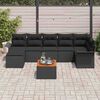 vidaXL Garden Sofa Set with Cushion with Storage 8 pcs Black