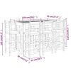 vidaXL 9 Piece Garden Bar Set Solid Wood Acacia