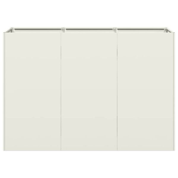 vidaXL Planter White 120x40x80 cm Cold-rolled Steel