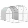 vidaXL Chicken Coop Silver 400 x 200 x 200 cm Galvanised Steel