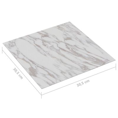 vidaXL Self-adhesive Flooring Planks 20 pcs PVC 1.86 m² White Marble