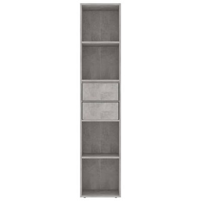vidaXL Book Cabinet Concrete Grey 36x30x171 cm Engineered Wood