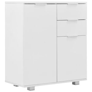 vidaXL Sideboard High Gloss White 71x35x80 cm Engineered Wood