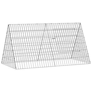 vidaXL Chicken Cage Silver 110 x 55 x 55 cm Galvanised Steel