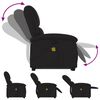 vidaXL Stand up Massage Recliner Chair Black Fabric