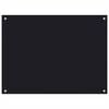 vidaXL Kitchen Backsplash Black 80x60 cm Tempered Glass