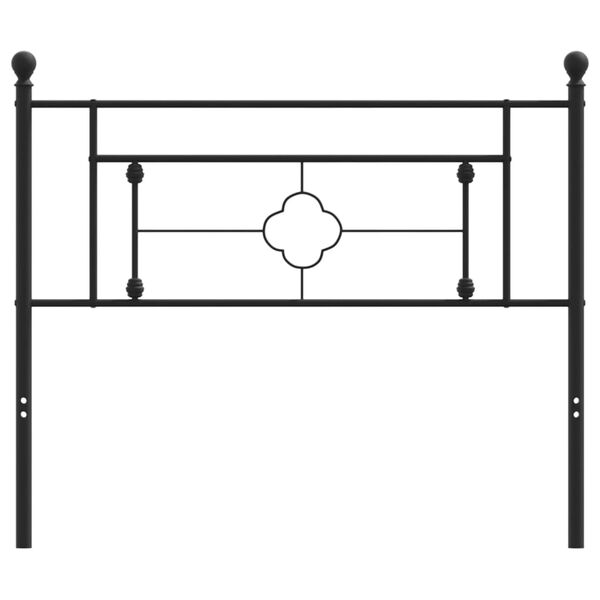 vidaXL Metal Headboard Black 107 cm