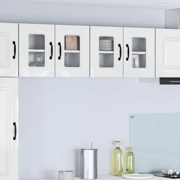 vidaXL Kitchen Cabinet Kalmar 2 pcs High Gloss White 60 x 31 x 40 cm