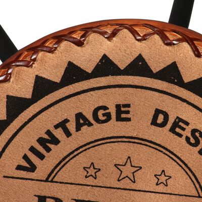 vidaXL 9 Piece Bar Set Solid Reclaimed Wood Genuine Leather & Canvas