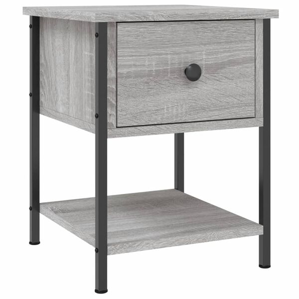 vidaXL Bedside Tables 2 pcs Grey Sonoma 34x35.5x45 cm Engineered Wood
