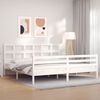 vidaXL Bed Frame without Mattress White Super King Size Solid Wood