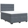 vidaXL Box Spring Bed with Mattress Dark Grey Double Velvet