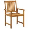 vidaXL Garden Chairs with Cushions 4 pcs Solid Acacia Wood