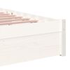 vidaXL Bed Frame without Mattress White Solid Wood 90x190 cm Single Single