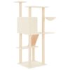 vidaXL Cat Tree with Sisal Scratching Posts Cream 143 cm