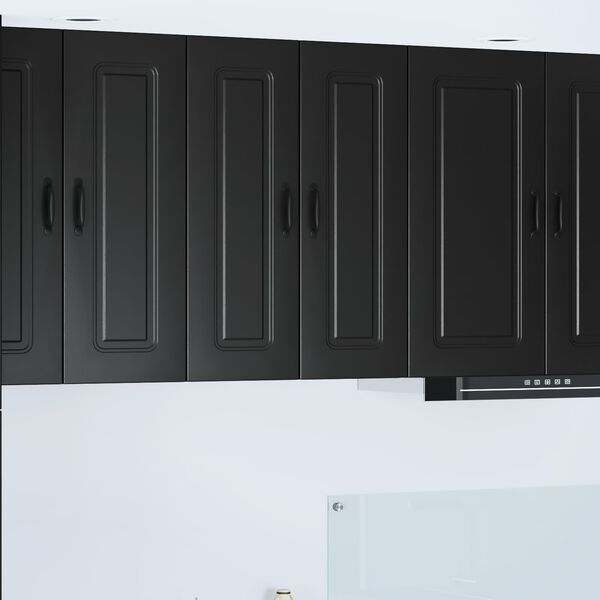 vidaXL Kitchen Cabinet Kalmar Black 30 x 31 x 80 cm Engineered Wood