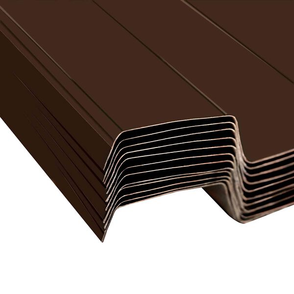 vidaXL Roof Panel 12 pcs Brown 129 x 45 cm Galvanised steel