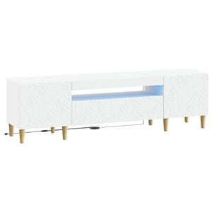 vidaXL LED TV Cabinet White Engineered Wood