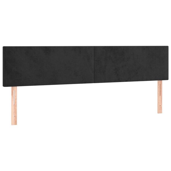 vidaXL Headboards Black 160x5x78/88 cm Velvet