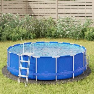 vidaXL Pool Ground Sheet &Oslash; 306 cm (2 mm) Non-woven Fabric Light Grey
