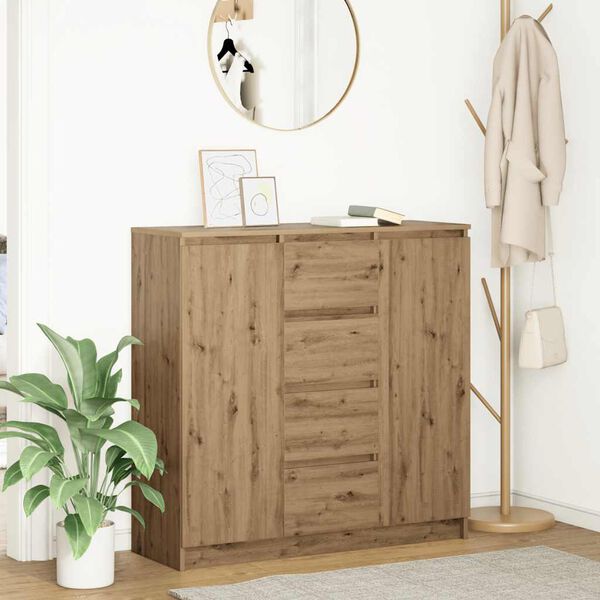 vidaXL Sideboard with Drawers Artisan Oak 100.5x35x98.5 cm Engineered Wood