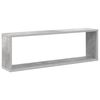 vidaXL Wall Cube Shelf 6 pcs Concrete Grey 80x15x26.5 cm Engineered Wood
