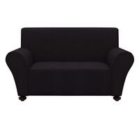 vidaXL Stretch Couch Slipcover Black Polyester Jersey