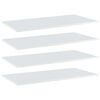 vidaXL Bookshelf Boards 4 pcs High Gloss White 80x30x1.5 cm Engineered Wood