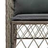 vidaXL 9 Piece Garden Dining Set with Cushions Grey Poly Rattan