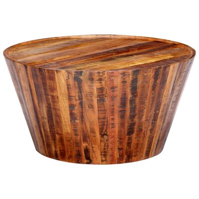 vidaXL Coffee Table Grey 65x65x33 cm Solid Rough Mango Wood