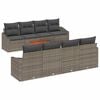 vidaXL Garden Sofa Set 9 pcs Grey Poly Rattan