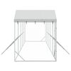 vidaXL Outdoor Dog Kennel with Roof Silver 10x2x2.5 m Galvanised Steel