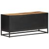 vidaXL TV Cabinet 90x30x40 cm Rough Mango Wood and Natural Cane