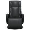 vidaXL Recliner Chair with Footrest Black Faux Leather