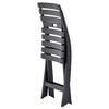 vidaXL Folding Garden Chairs 2 pcs Plastic Anthracite
