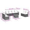 vidaXL 9 Piece Garden Sofa Set with Cushions Black Poly Rattan