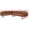 vidaXL Corner Sofa Fabric Brown