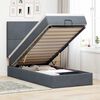 vidaXL Ottoman Bed with Mattresses Dark Grey Double Velvet