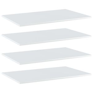 vidaXL Bookshelf Boards 4 pcs High Gloss White 80x50x1,5 cm Engineered Wood