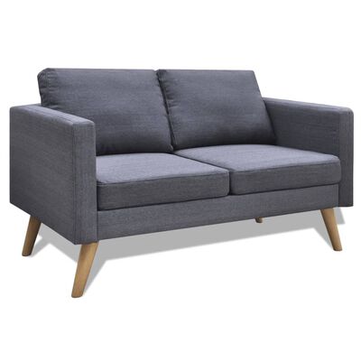 vidaXL Sofa Set 2-Seater and 3-Seater Fabric Dark Grey