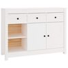 vidaXL Sideboard White 100x35x74 cm Solid Wood Pine