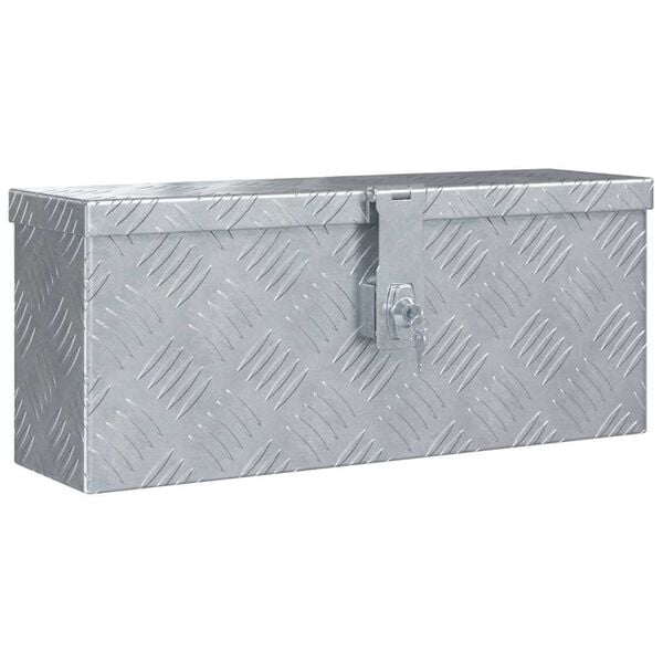 vidaXL Aluminium Box 48.5x14x20 cm Silver