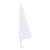 vidaXL Corner Artificial Pre-lit Christmas Tree White 180 cm PVC