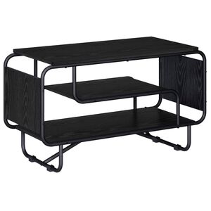 vidaXL TV Stand 80 x 36 x 45 cm Black Oak Engineered Wood